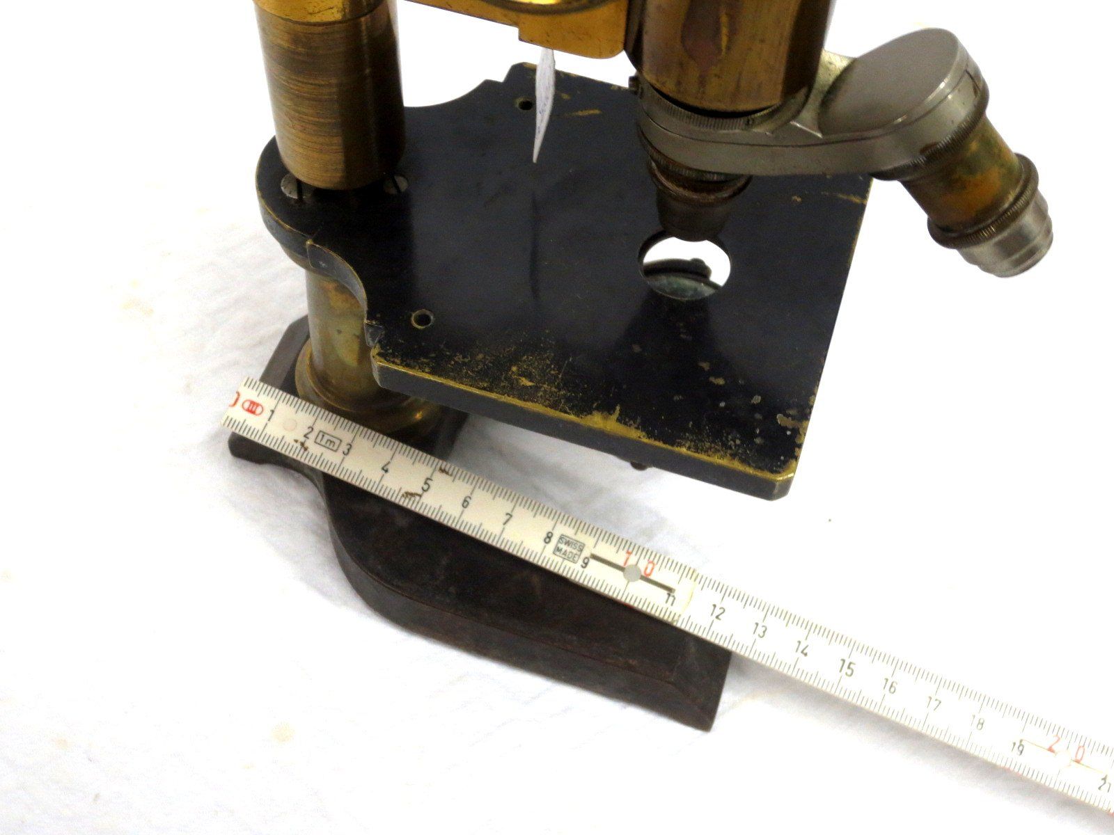 Microscopi: Microscope ancien laiton antikes Messingmikroskop – Usato da Noville venduto da ceram 9