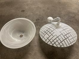 Eglo Hängelampe mit Glasschirm Retro Look  und Ersatzschirm