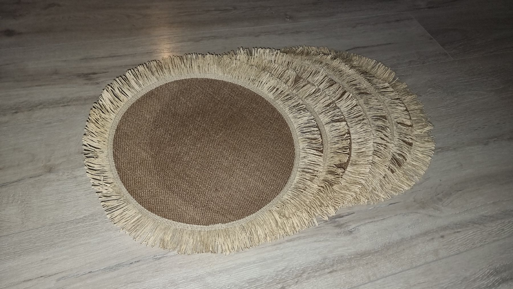 Tischset: 6 neuw runde Jute Tischsets Boho Stil Fransen – Neu (gemäss Beschreibung) aus Wigoltingen von Zuckerfee84 2