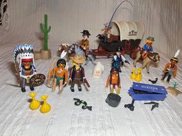 Playmobil Wilder Westen, Cowboys, Indianer, Planwagen