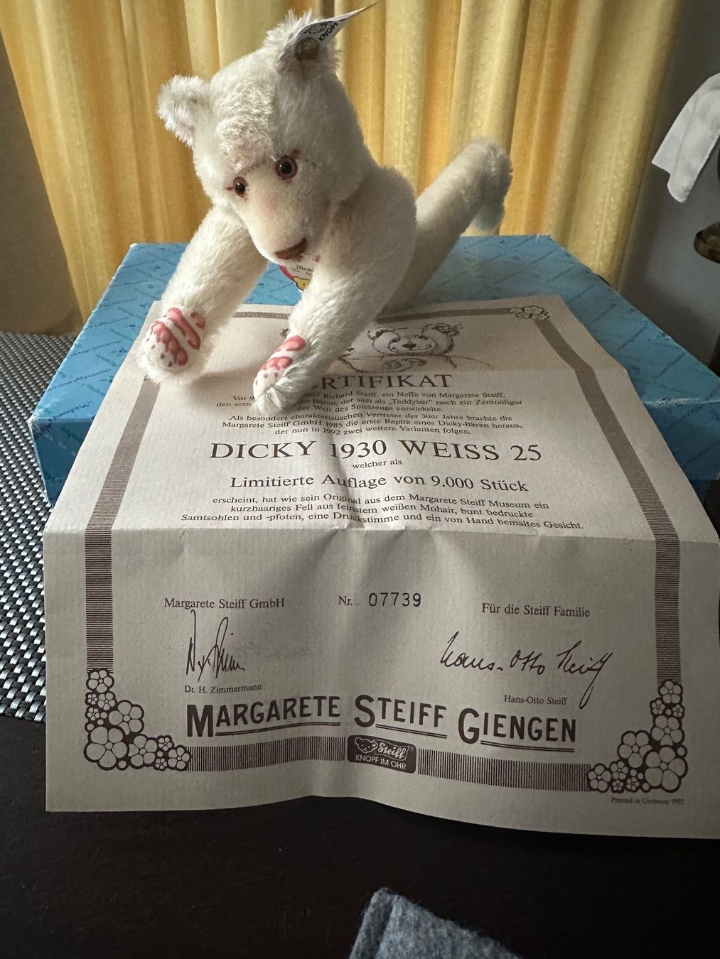 Steiff Giocattoli: Steiff Bär DICKY – Nuovo e nell'imballaggio originale da Mumpf venduto da A_B_E 3