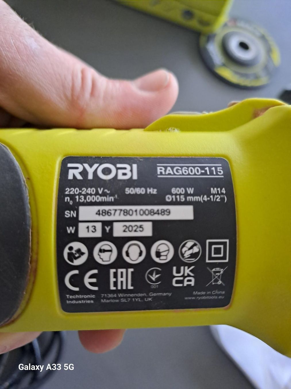 Smerigliatrici & Lucidatrici: RYOBI Winkelschleifer 600 W – Usato da Zürich venduto da efriedel 1