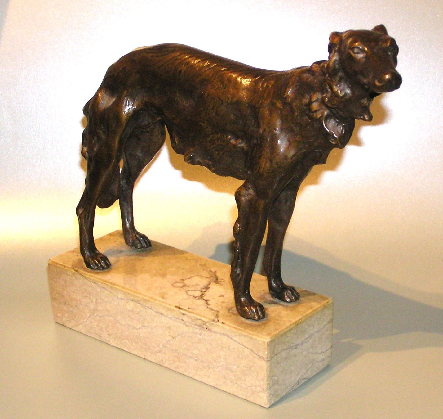 Skulpturen & Statuen: ALTE GROSSE BRONZE FIGUR BARSOI WINDHUND – Gebraucht aus Grenchen von Antique-hunter 7
