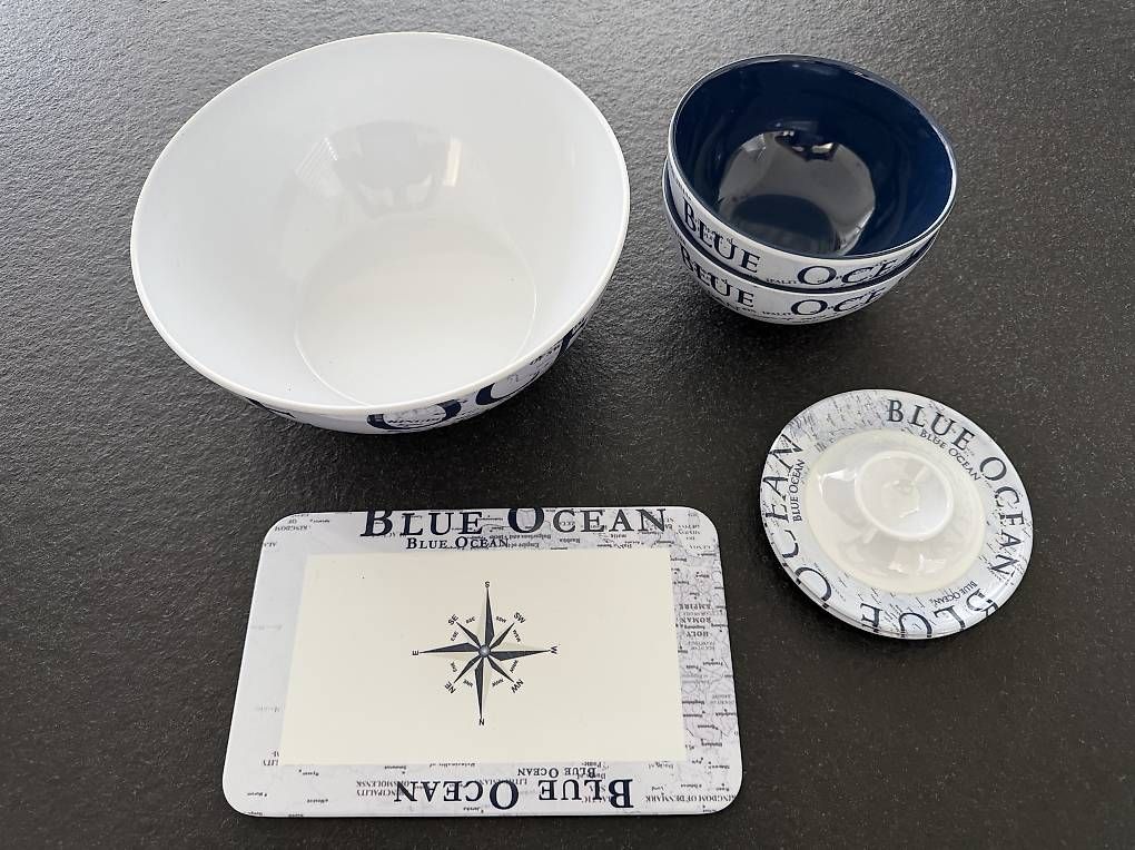 Set di piatti: 50-teiliges Camping-Geschirr Blue Ocean – Usato da Kreuzlingen venduto da Luciano60 1