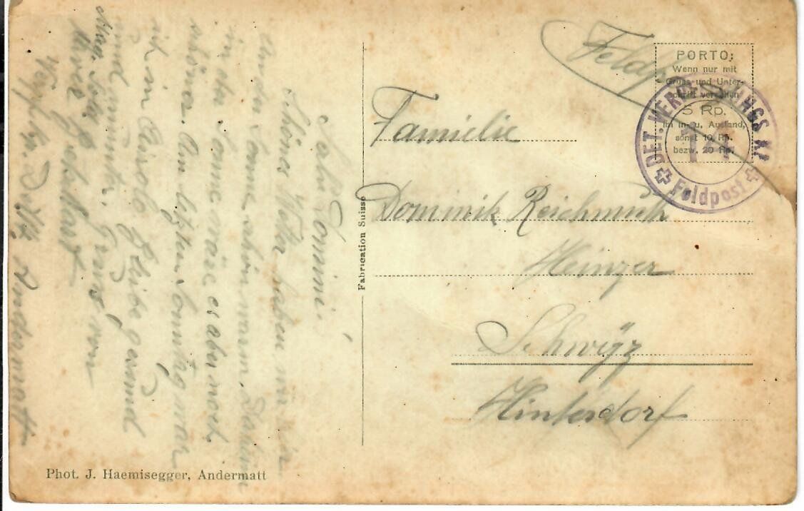 Cartoline postali: Andermatt – Usato da Hochdorf venduto da Ziegel-16 1
