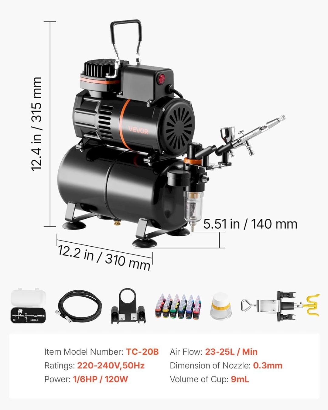 Alle Werkzeuge: VEVOR Airbrush Set mit Luftkompressor – Neu und originalverpackt aus Bottighofen von zaap 2