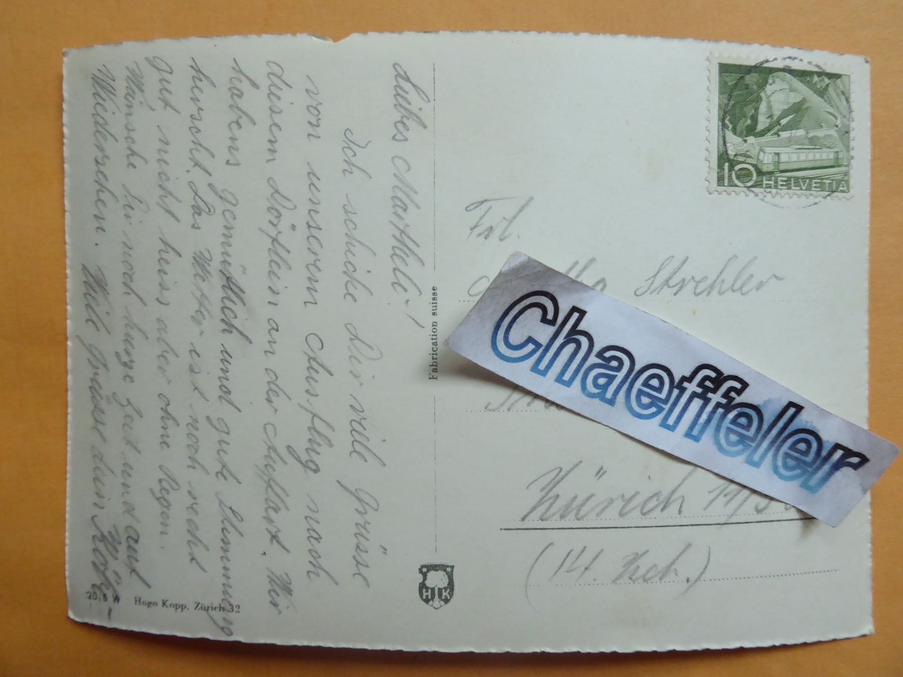 Cartoline postali: Curaglia mit Tödigruppe – Usato da Zürich venduto da Chaeffeler 1