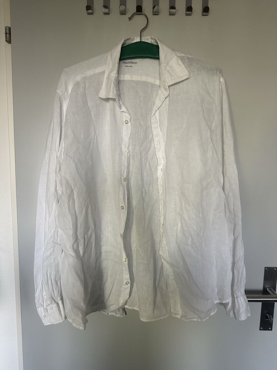 Blusen: Chemise blanche lin 100%  – Neu (gemäss Beschreibung) aus Biel/Bienne von orange1
