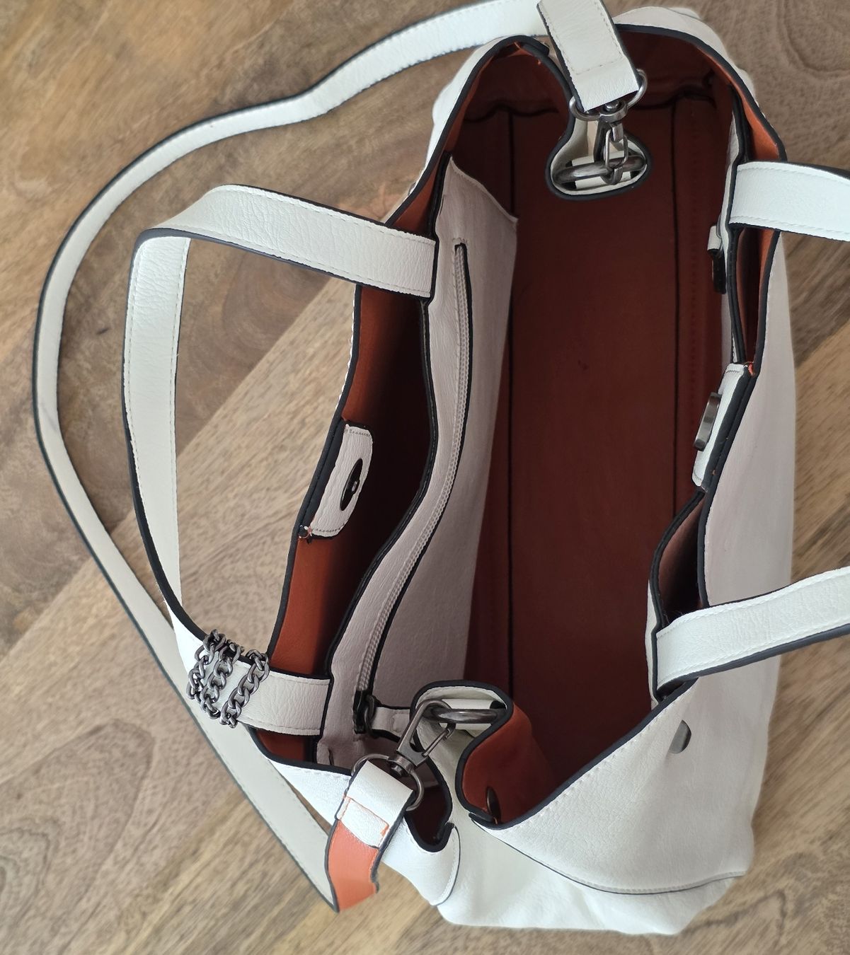 David Jones Taschen für Damen: David Jones Handtasche weiss Leder Optik  – Gebraucht aus Rheinsulz von Gilea 5