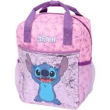 Sac à dos enfant Disney Stitch rose violet paillettes