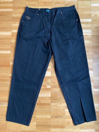 Damen Jeans Hose schwarz Gr.48 Bund 94cm, Länge 98 cm