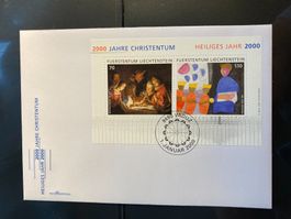 Liechtenstein 2000 Ersttagsbrief Block 2000 J. Christentum