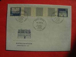 Baudenkmäler Kehrdruck  10 Rp.  Ersttagsbrief