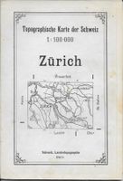 Topographische Karte (Dufour) ZÜRICH 1910  (Karte A)