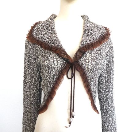 PARIS Lochmuster kurz Jacke Bolero Spitzen neuwertig, Gr. M