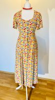 Sommerliches Vintage-Kleid mit Blumenmuster, Grösse 36