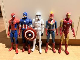 Lot personnages Marvel; Spiderman, Captain America, Ironman