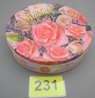 Vintage Maliban Biscuit Assortment Dose mit Rosen, Nr. 231