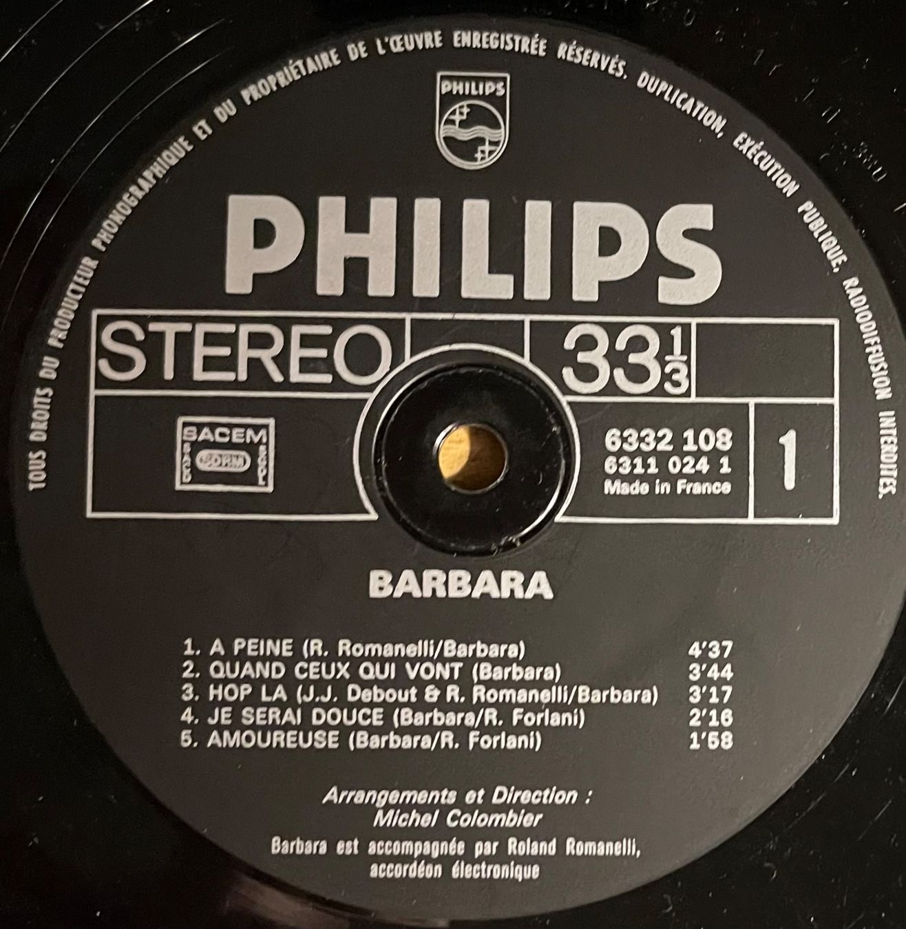 Dischi in vinile: BARBARA - L'AIGLE NOIR - 33 Tours – Usato da Bussigny venduto da vinyl-pas-cher 2