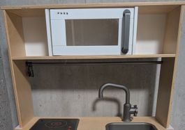 Kitchenette for children wood microwave sink
