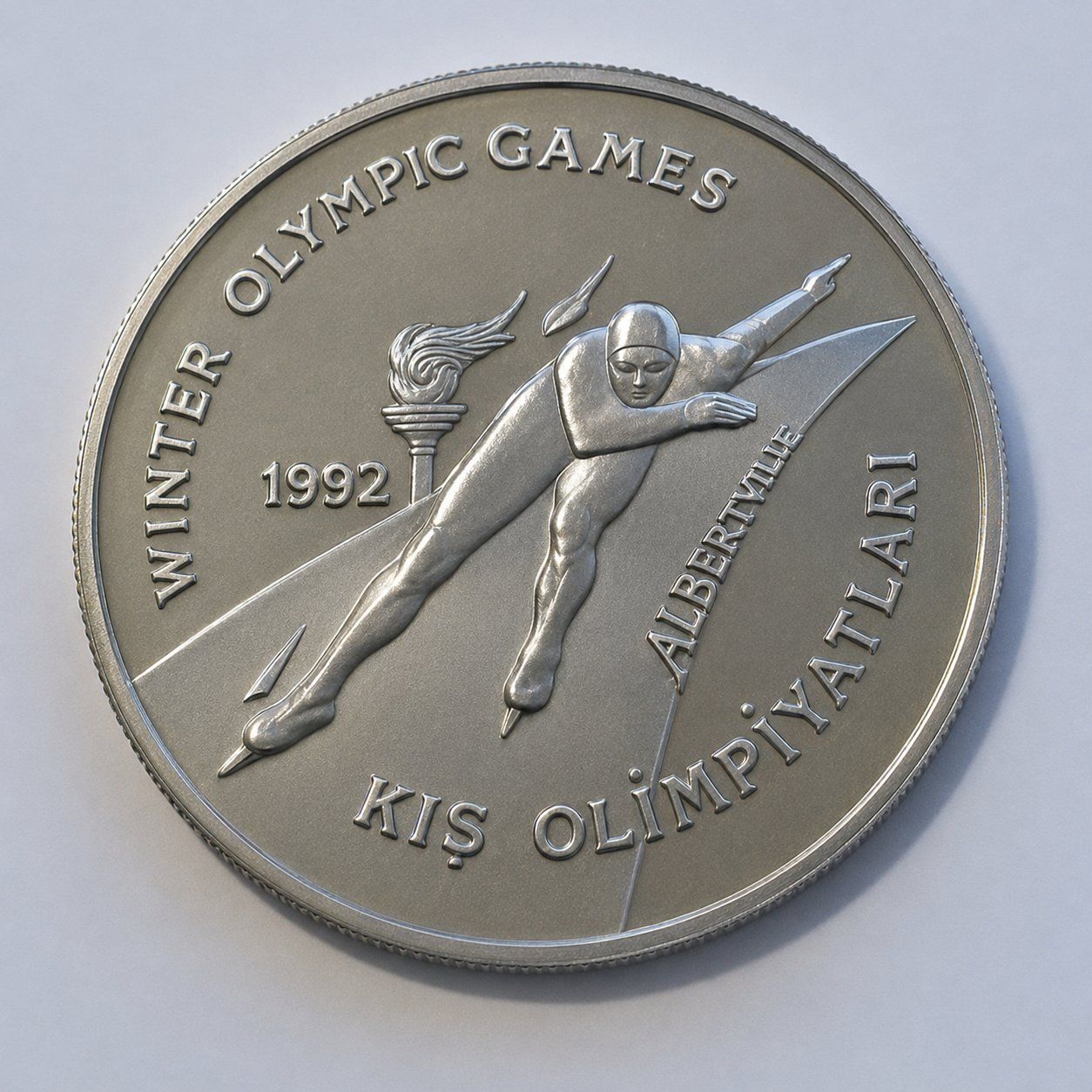 Toutes les monnaies: Silver Coin Turkey, 1992 Winter Olympics – D'occasion à Viganello par rad_tt9y 1