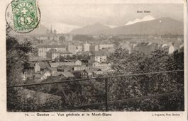 Genève - Vue générale et le Mont-Blanc