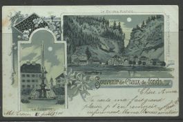 Carte P de 1900 ( Souvenir de la Chaux-de-Fonds )