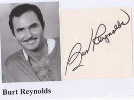 Autogramm von Schauspieler Burt Reynolds USA †