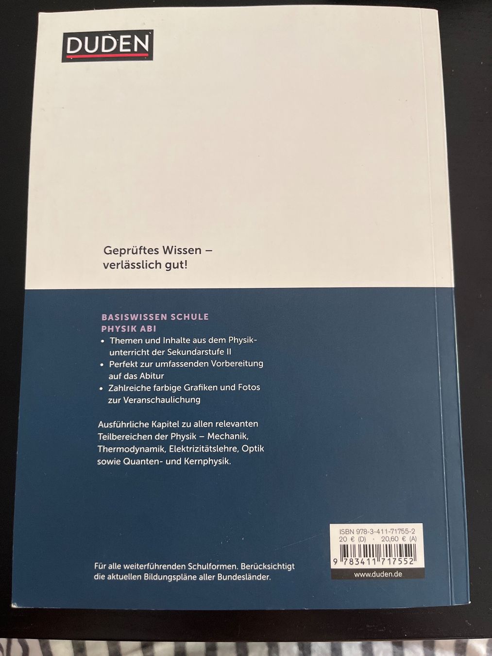 Livres: Duden Basiswissen Schule Physik Abitur 5. Auflage – Neuf (Voir description) à Winterthur par cri_s9mn 1