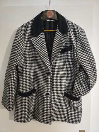 Klassischer Hahnentritt-Blazer, DueModda, Gr. 42, Top!