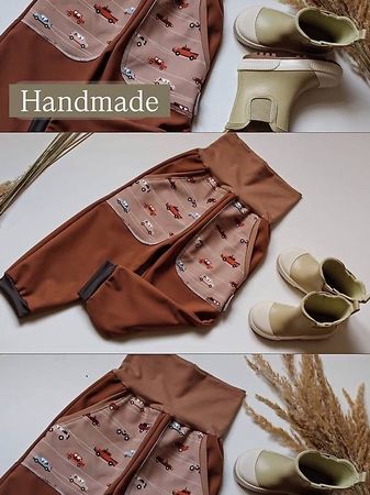 HANDMADE Softshellhosen Gr. 74/80: 9-12 Monate *NEU*