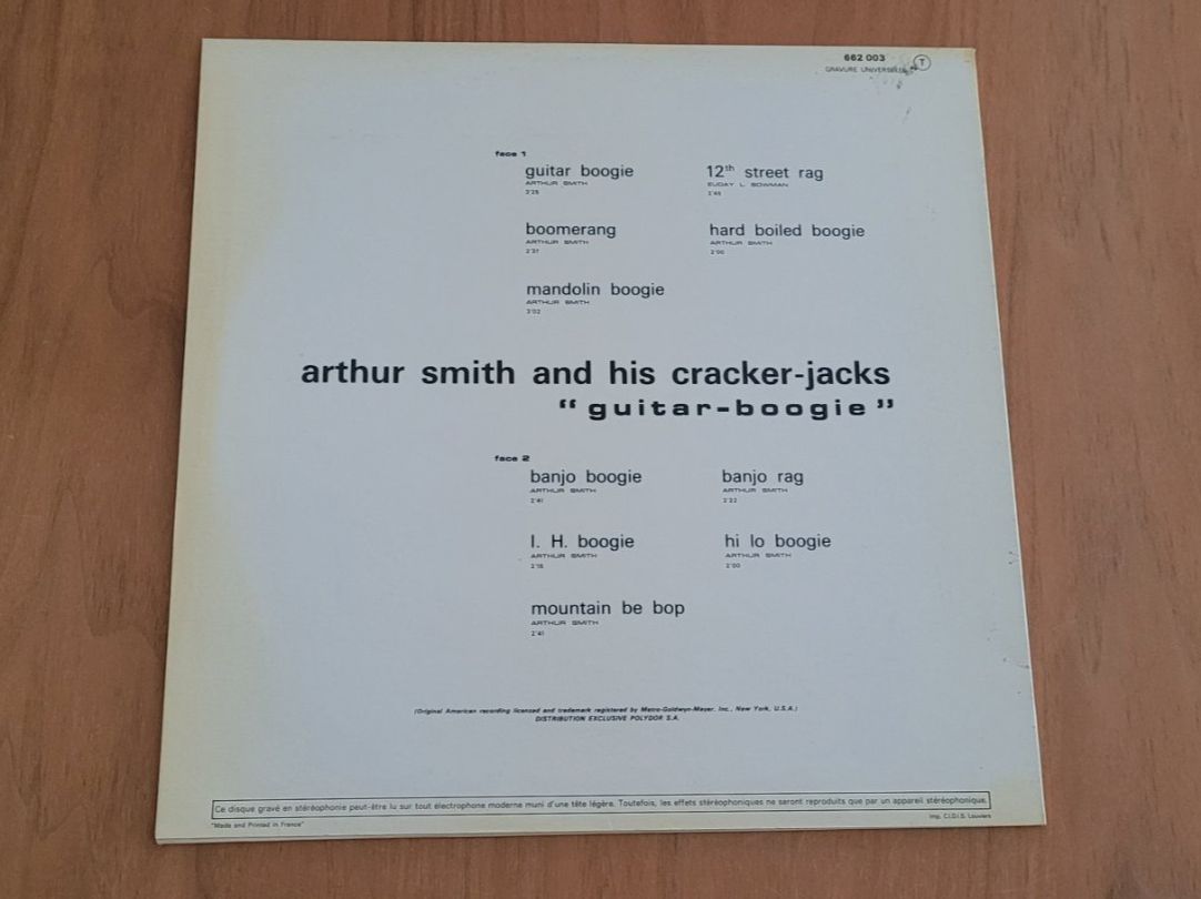 Vinyles: LP  Arthur Smith And His Cracker-Jacks – D'occasion à Martigny par MZ-67 1