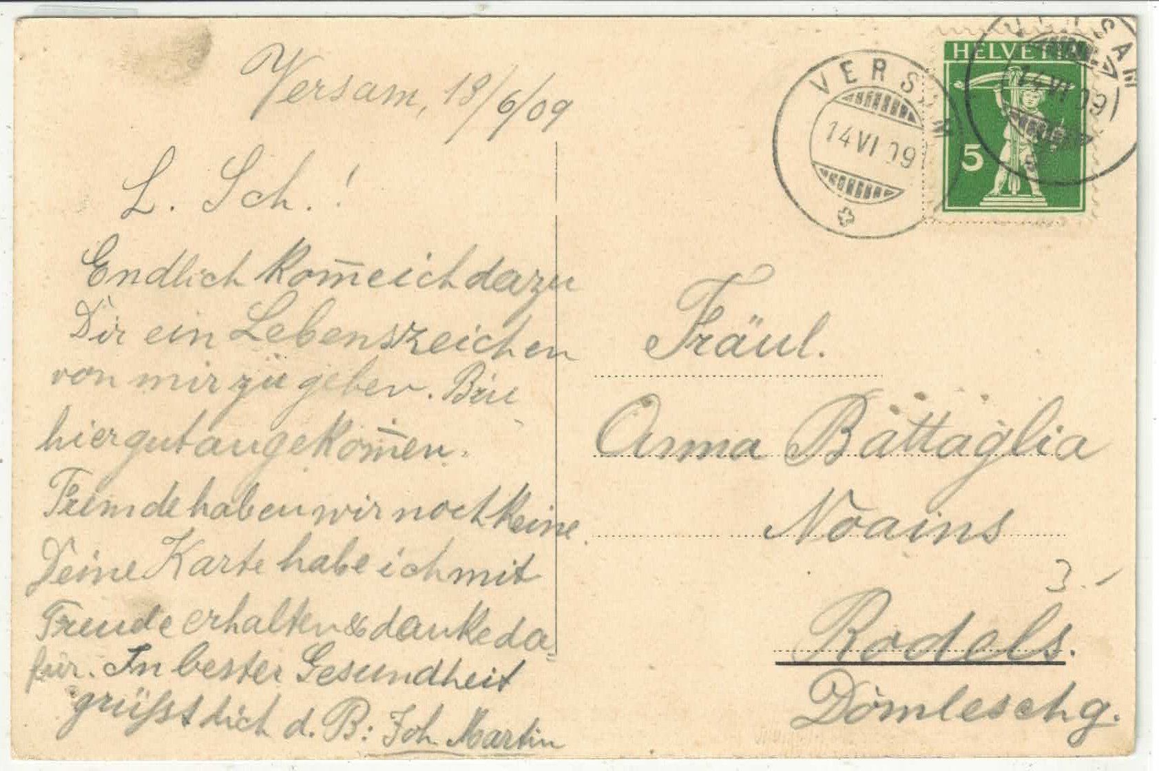Cartes postales: Versam mit Flimserstein – D'occasion à Ettingen par Kartenplanet 1