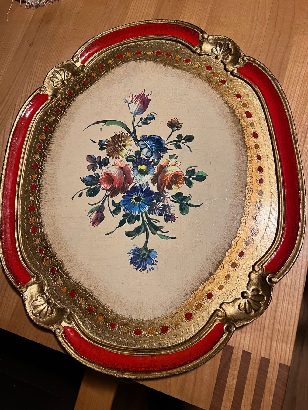 Servierplatten: Grosses Florentiner Servier-Tablett - Vintage MASI Firenze – Gebraucht aus Mönchaltorf von lubusc 2