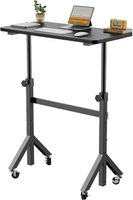 Schreibtisch höhenverstellbar 80x40 cm mit Rollen