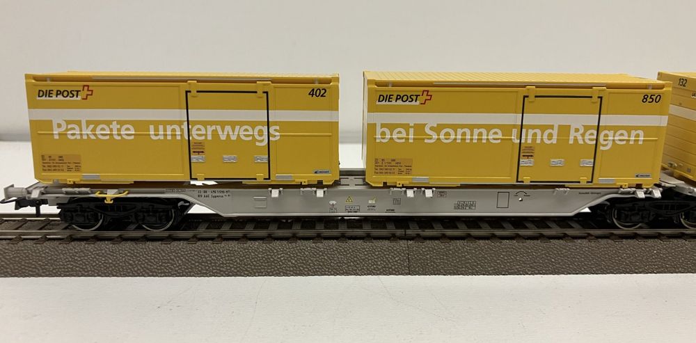 Roco 66564 SBB = Tragwagen SBB mit 4 Container Post (Neu und ...