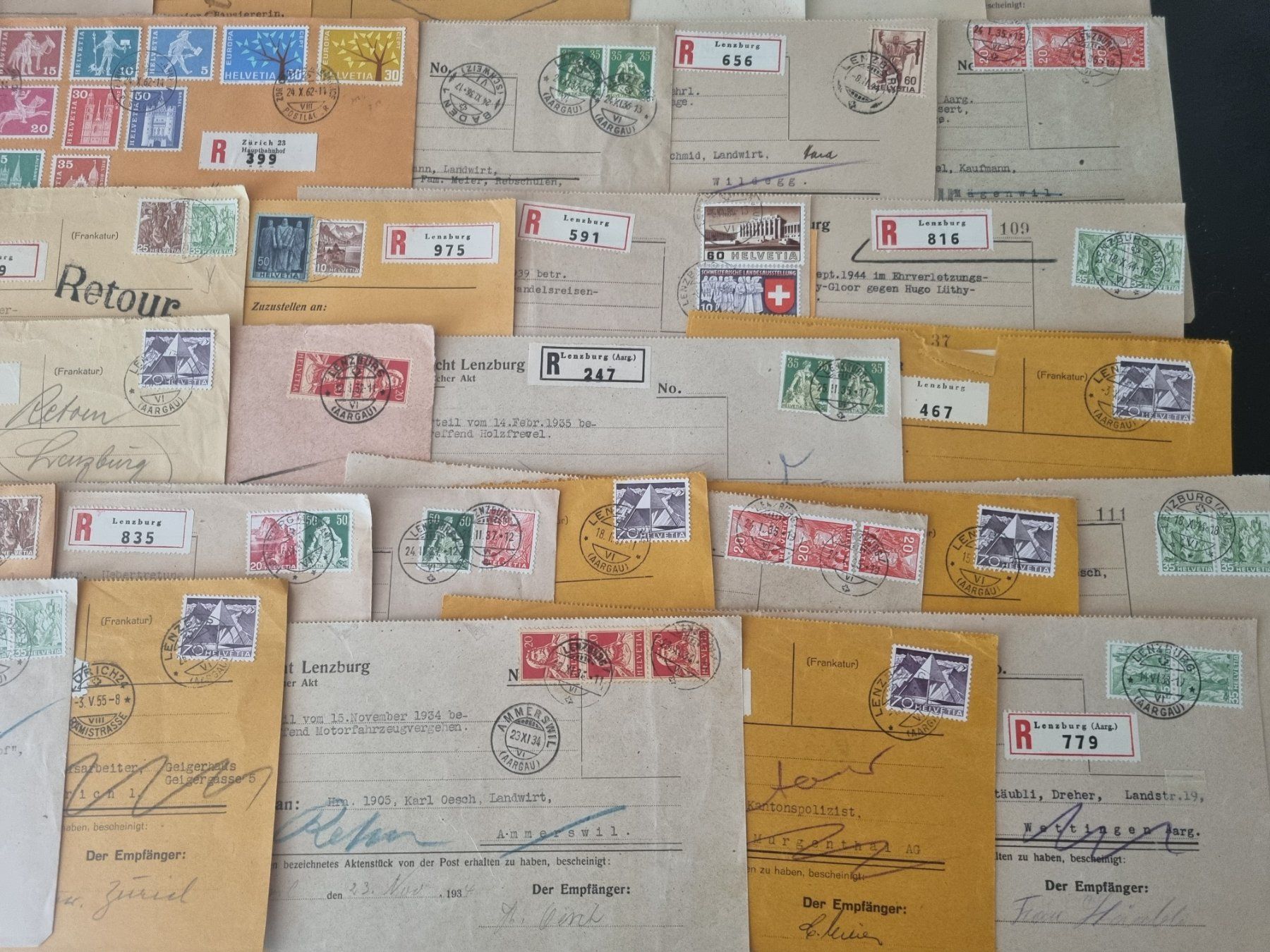 Alle Briefmarken: Lot mit 60 CH Briefen in Grossformat – Gebraucht aus Gümligen von Geniusbuy 2