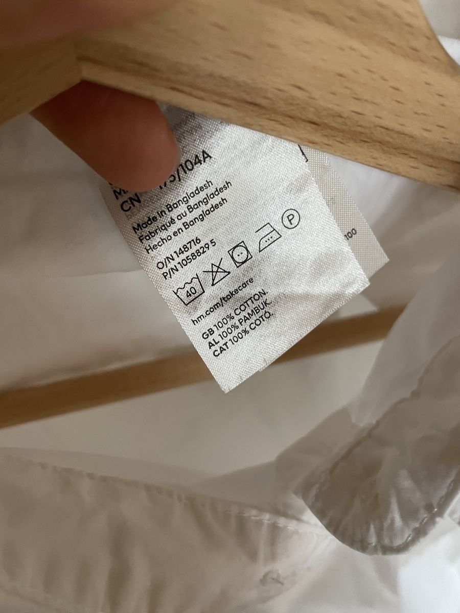 H&M Camicette: Weisses Hemd, 100% Baumwolle, H&M, Gr L – Usato da Münsingen venduto da Secondhand89 3