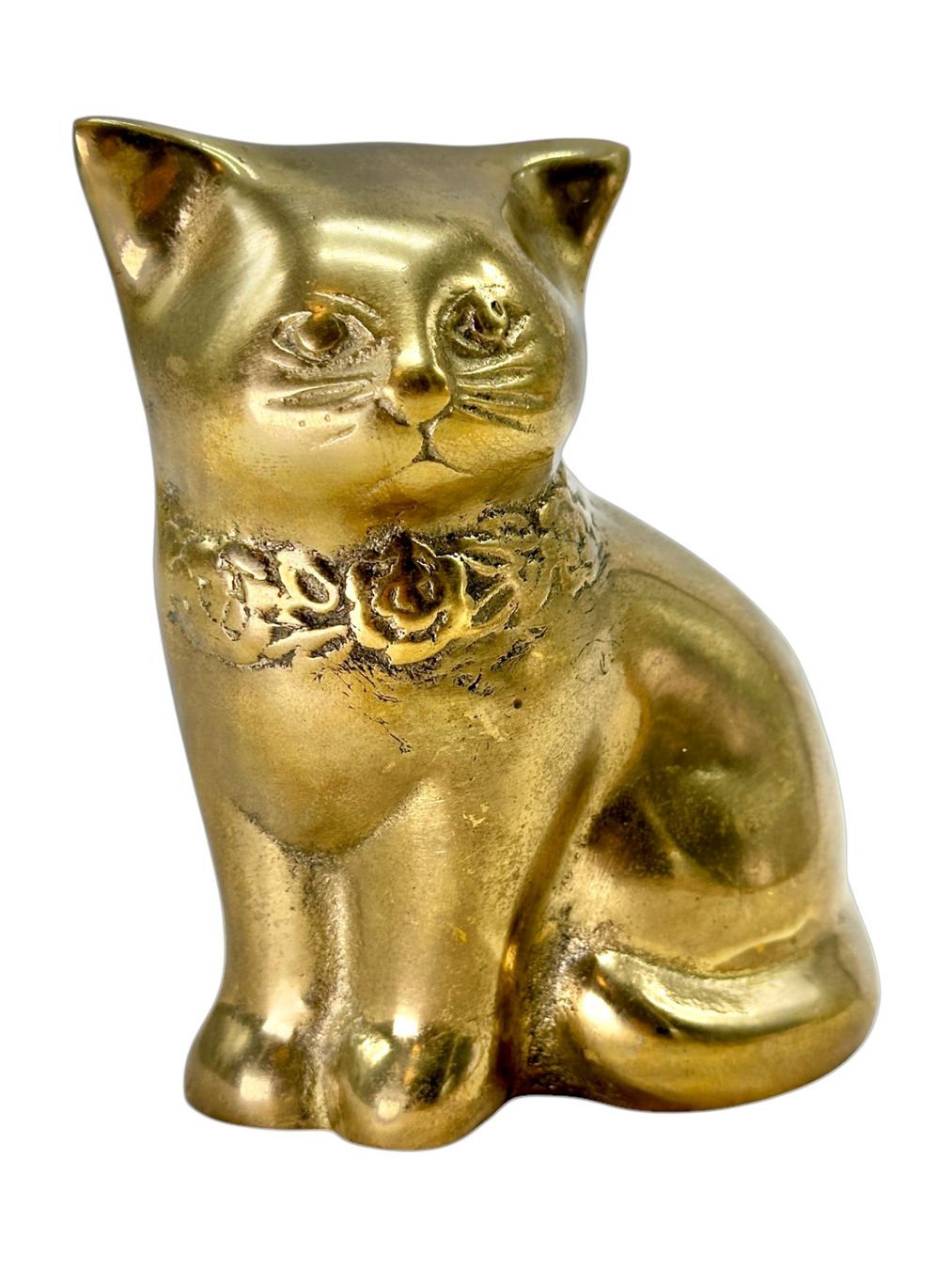 Sculture & Statue: Sculpture de chat en laiton doré – Usato da Morges venduto da MeeBee 1