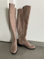 Stuart Weizmann - bottes genouillères bi-matières beiges