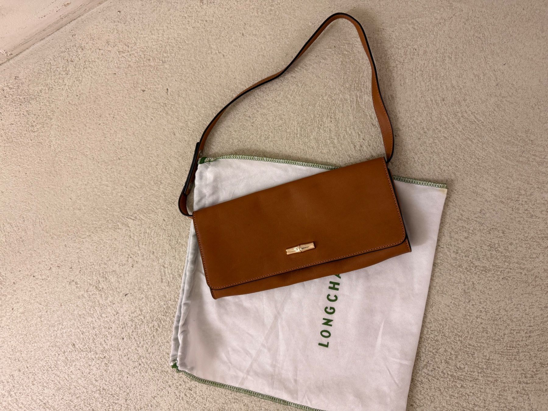 Longchamp Borse da donna: Longchamp braun Leder  Cognac – Usato da Allschwil venduto da Frida015 3