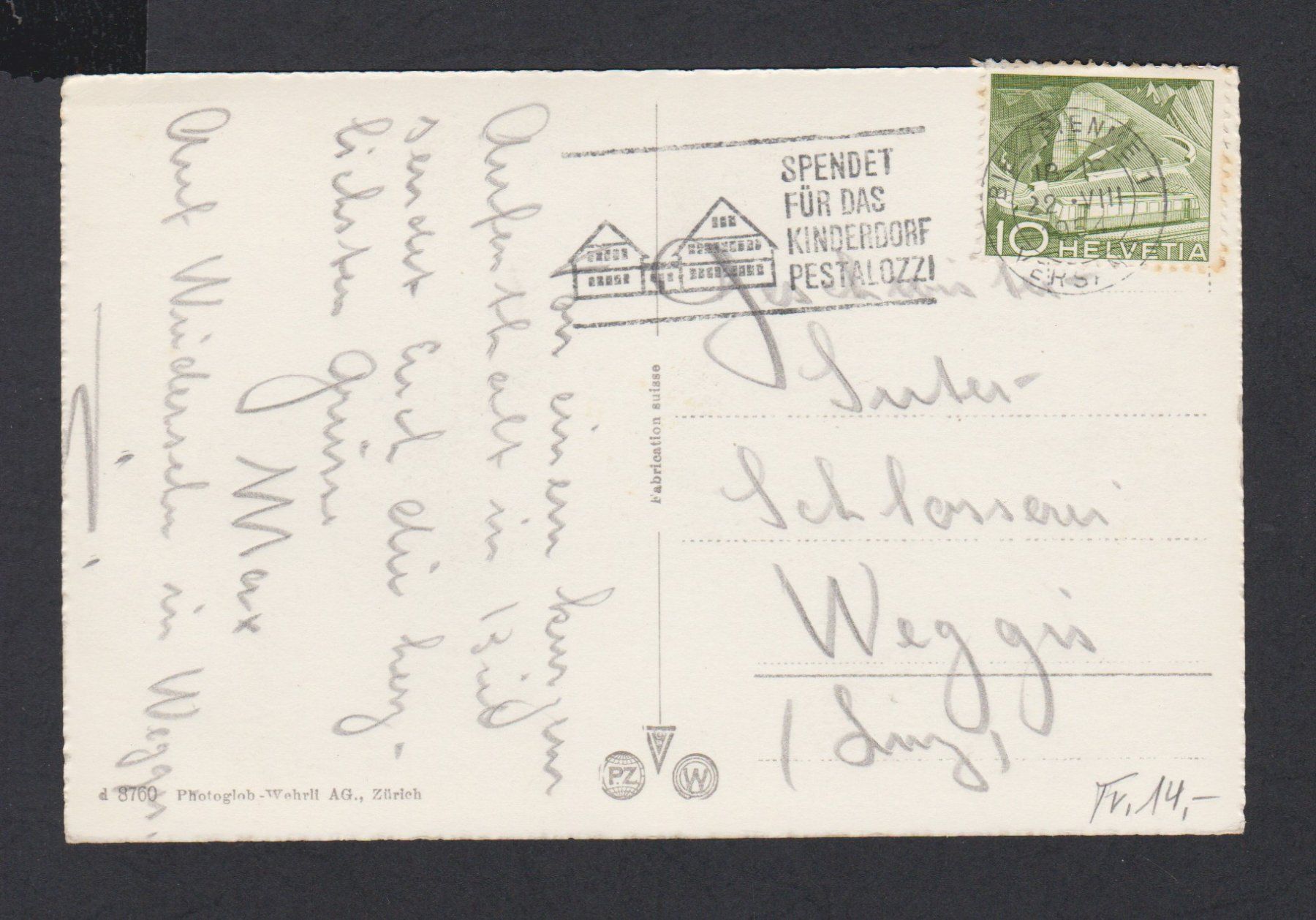 Cartoline postali: Oldtimer auf alter Ansichtskarte in Biel um 1950 – Usato da Vitznau venduto da Ropaku 1