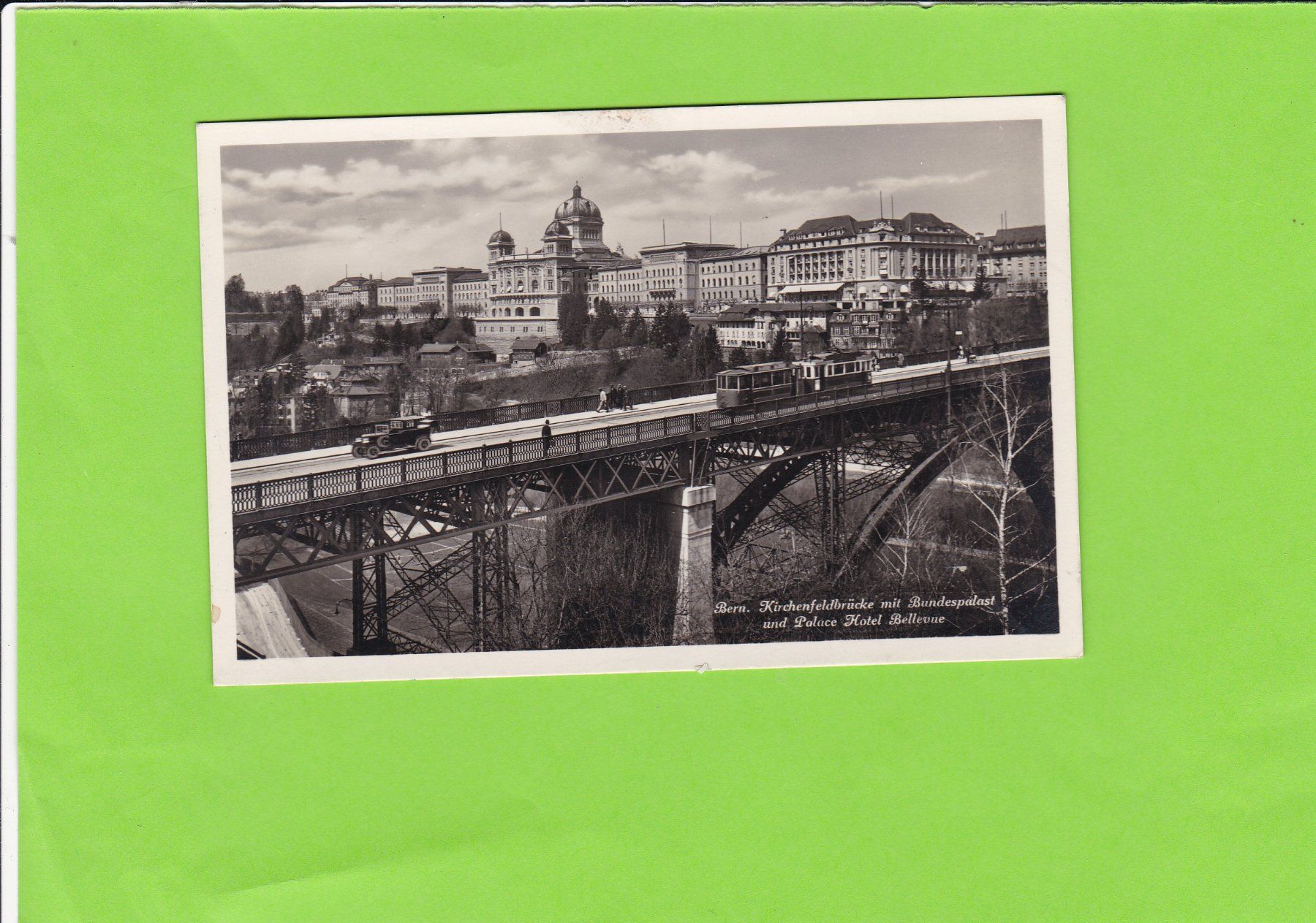 Cartoline postali: Bern-Kirchenfeldbrücke-Oldtimer-Tram – Usato da St. Peterzell venduto da neckertal
