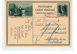 Ganzsache Postkarte PK 125 - Montreux Chateau Taxe !!!