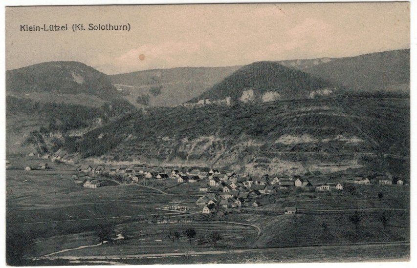 Cartoline postali: Kleinlützel SO Ortsansicht  ,   ca.1915 – Usato da Solothurn venduto da Bepposol