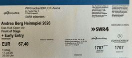 Konzert Ticket für Andrea Berg Konzert
