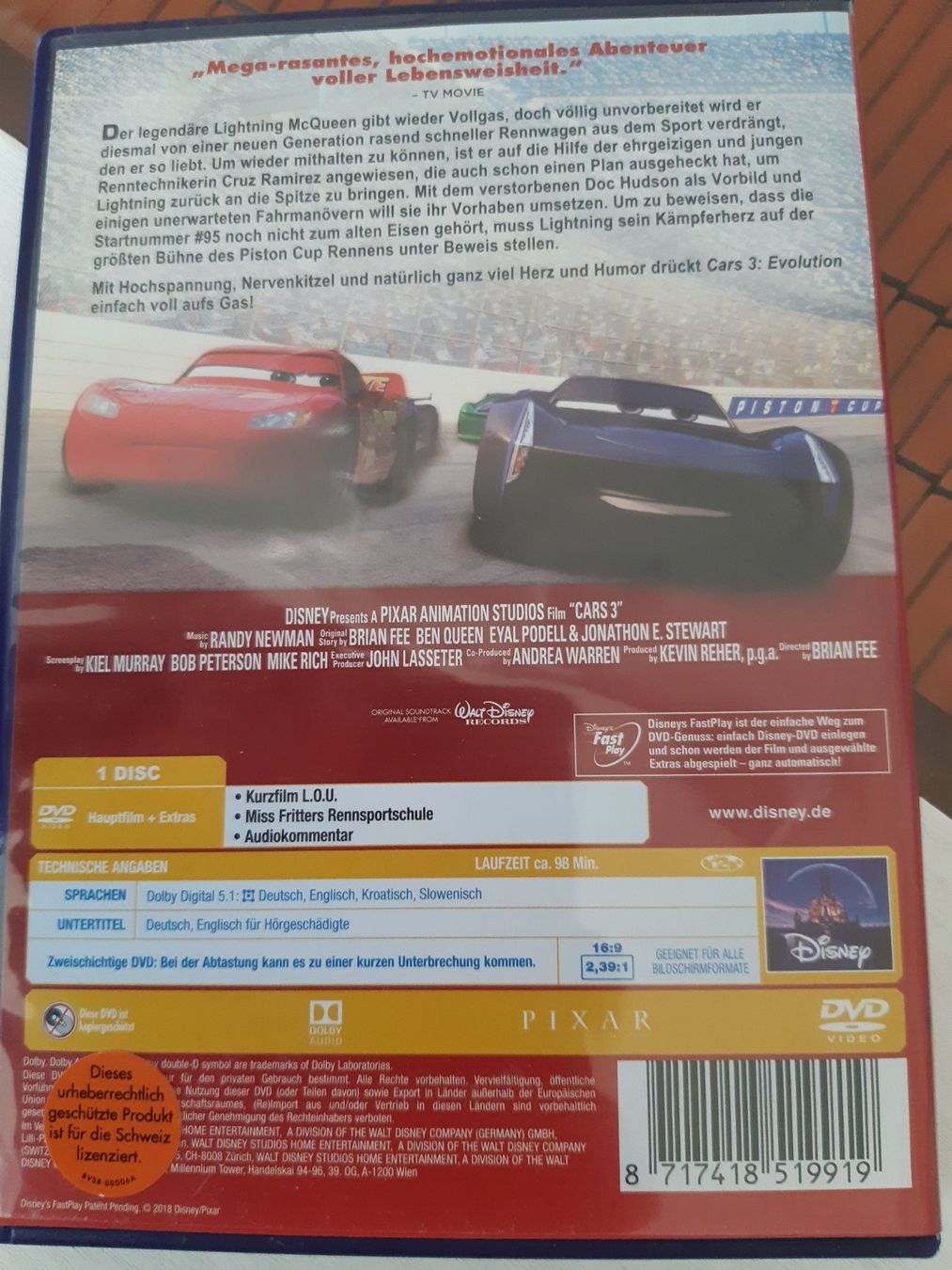 Tutti i DVDs: Cars 3 - Nichts wird sein, wie es war. – Usato da Domat-Ems venduto da nugipuff 1