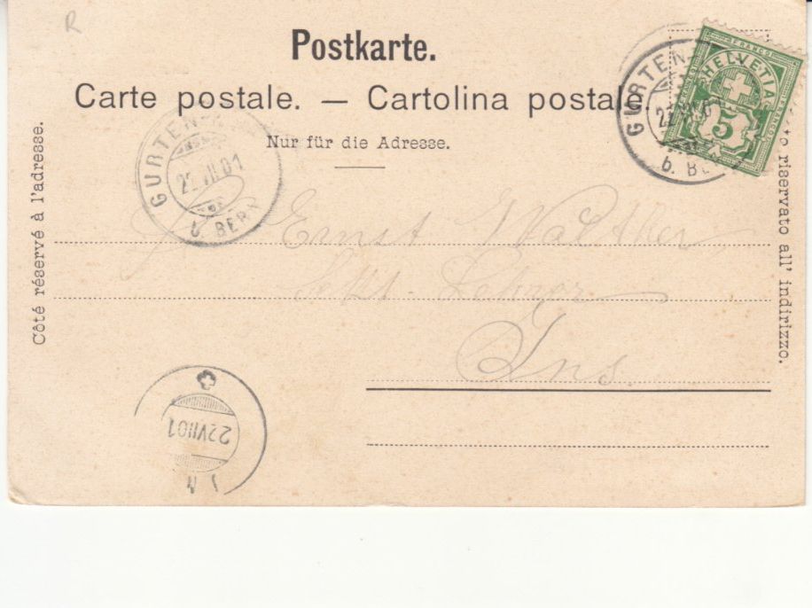 Cartoline postali: Gurten Kulm 1901 – Usato da Bürglen TG venduto da StampGraf 1