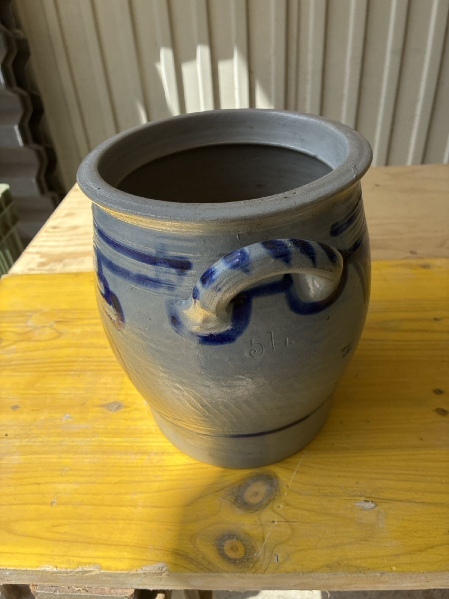 Vasi & Recipienti: Pot en grès 5L, vintage, décor floral bleu, style rustique – Usato da Lully FR venduto da myr_pzt8