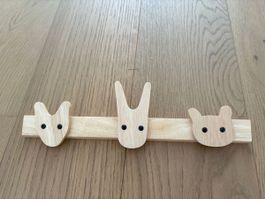 Wandgarderobe Holz Kinder Tiere wie neu